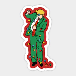 Trump Dance Christmas Sticker